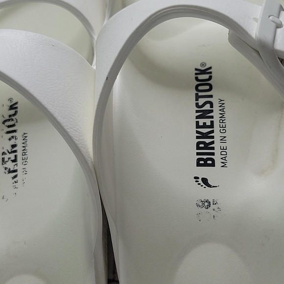 Birkenstock White Double Strap Sandals Women's Size 7.5 - Picture 5 of 9